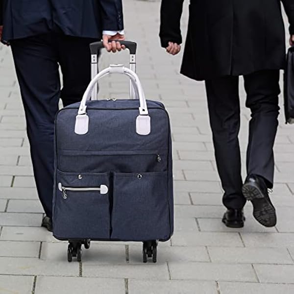 BAGZY Valigia Trolley Bagaglio a Mano 45x40x22.5 cm Nylon Valigia Ospedale Valigia Borsone Impermeabile Borsa Viaggio Borsone Pieghevole Grande 40L (Nero)…